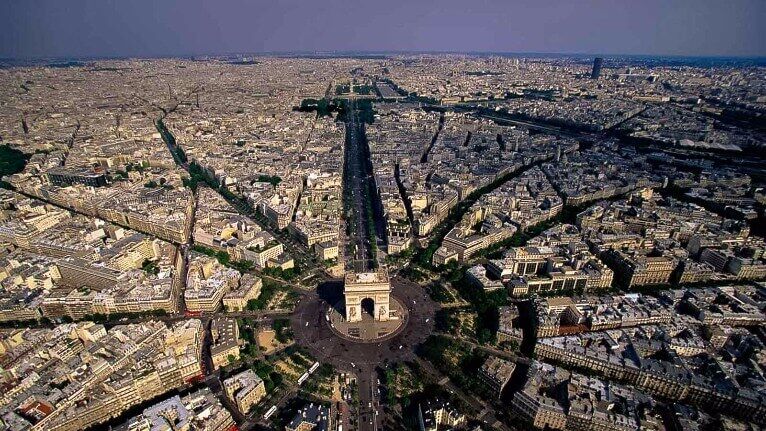Arc de triomphe vu du ciel Arc de triomphe vu du ciel