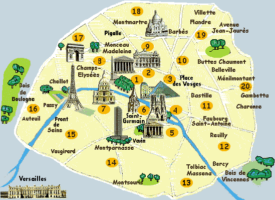 Principaux monuments parisiens Principaux monuments parisiens